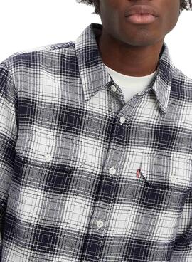 Camisa Levis Jackson Cuadros para Hombre Negra