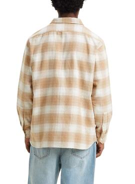 Camisa Levis Jackson Cuadros para Hombre Beige