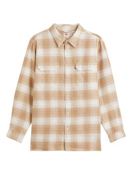 Camisa Levis Jackson Cuadros para Hombre Beige