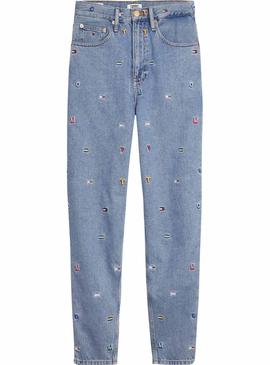 Pantalon Vaquero Tommy Jeans Embroidery Azul