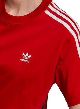 Camiseta Adidas Thebe Magugu para Mujer Roja