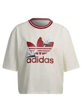 Camiseta Adidas Thebe Magugu para Mujer Blanca