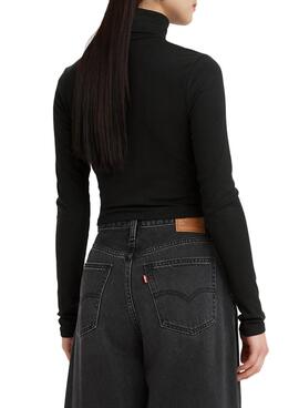 Jersey Levis Oriel Cuello Alto para Mujer Negro