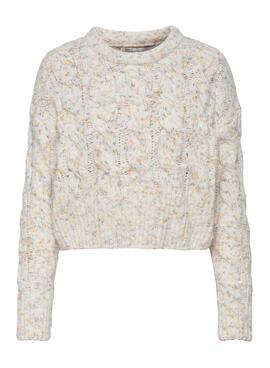 Jersey Only Tia Jaspeado para Mujer Blanco