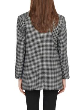 Blazer Only Lana Pata de Gallo para Mujer Negra