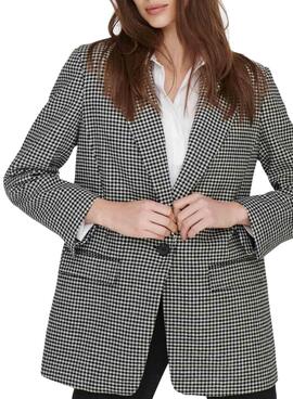 Blazer Only Lana Pata de Gallo para Mujer Negra