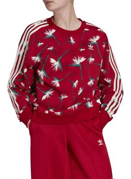 Sudadera Adidas Thebe Magugu para Mujer Roja