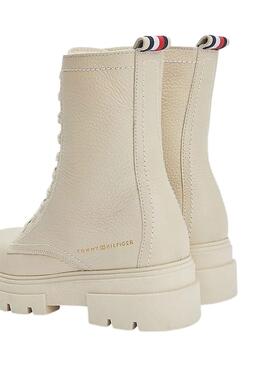 Bota Tommy Hilfiger Monochromatic para Mujer Beige