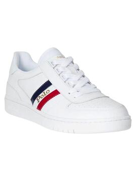 Zapatillas Polo Ralph Lauren Court Hombre Blanca