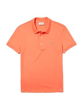 Polo Lacoste Slim Fit Naranja Hombre