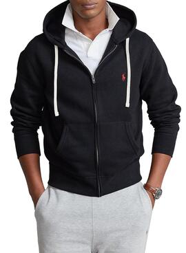 Sudadera Polo Ralph Lauren Cremallera Hombre Negra