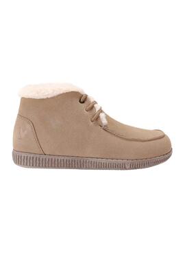 Zapato Walk In Pitas WP150 Hi Fur para Mujer Beige