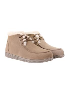 Zapato Walk In Pitas WP150 Hi Fur para Mujer Beige