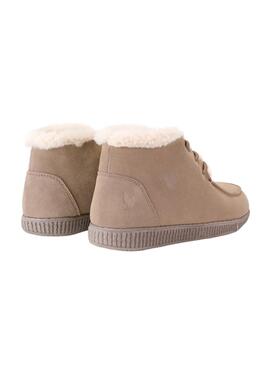 Zapato Walk In Pitas WP150 Hi Fur para Mujer Beige