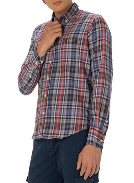 Camisa El Pulpo Maxi Cuadros para Hombre Rojo