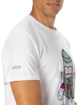 Camiseta El Pulpo Gstaad para Hombre Blanca