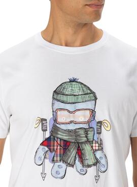 Camiseta El Pulpo Gstaad para Hombre Blanca