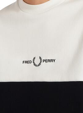 Sudadera Fred Perry Colourblock para Hombre Negra