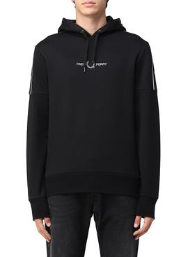 Sudadera Fred Perry Banda Logo para Hombre Negra