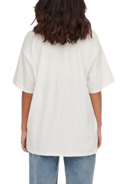 Camiseta Only Monalisa Chicle para Mujer Blanca