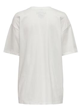 Camiseta Only Monalisa Chicle para Mujer Blanca