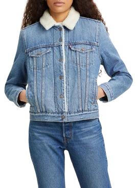 Chaqueta Levis Original Trucker para Mujer Azul