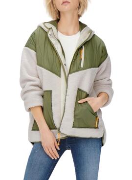 Chaqueta Only Tinka Teddy para Mujer Verde