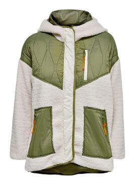 Chaqueta Only Tinka Teddy para Mujer Verde