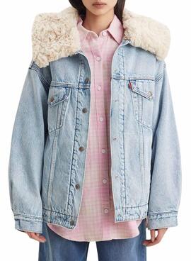 Chaqueta Levis XL Sherpa Trucker para Mujer Azul