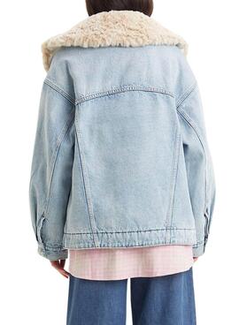 Chaqueta Levis XL Sherpa Trucker para Mujer Azul