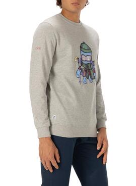 Sudadera El Pulpo Trekking Gstaad Hombre Gris