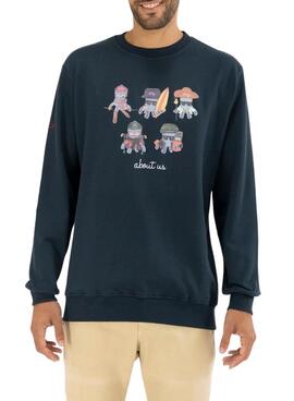 Sudadera El Pulpo Friends And Co Hombre Marina