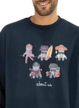 Sudadera El Pulpo Friends And Co Hombre Marina