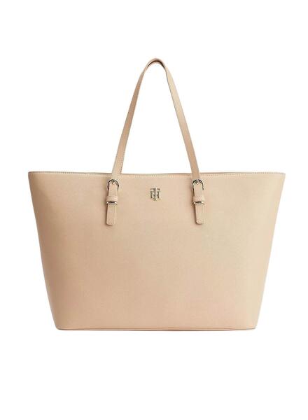 Bolso Tommy Hilfiger Tote Mediano para Mujer Beige