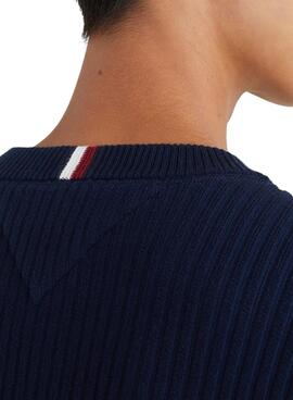 Jersey Tommy Hilfiger Bandera  para Hombre Marino