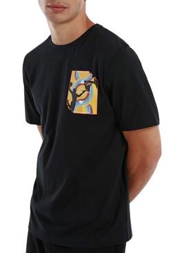 Camiseta Kappa Varis Estampado para Hombre Negra