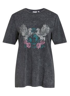 Camiseta Vila Viatla Manga Corta para Mujer Gris