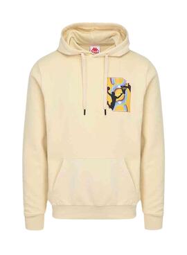 Sudadera Kappa Vincent Estampado para Hombre Beige