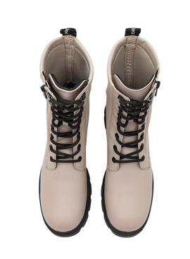 Botas Calvin Klein Chunky Cremallera Mujer Beige