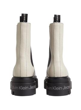 Botas Calvin Klein Chelsea para Mujer Beige