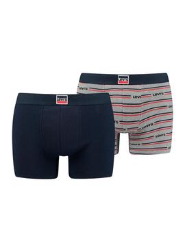 Pack 2 Calzoncillos Levis Boxer para Hombre Marino