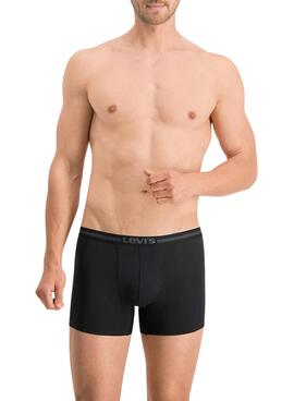 Set 2 Calzoncillos Levis Boxer Para Hombre Negro