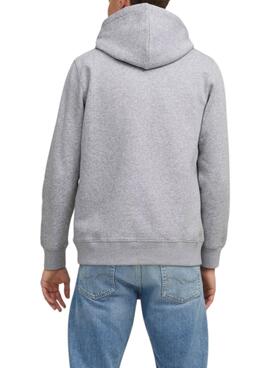 Sudadera Jack And Jones Capucha para Hombre Gris