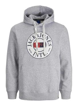 Sudadera Jack And Jones Capucha para Hombre Gris