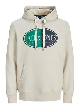 Sudadera Jack And Jones Capucha para Hombre Beige