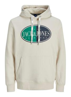 Sudadera Jack And Jones Capucha para Hombre Beige