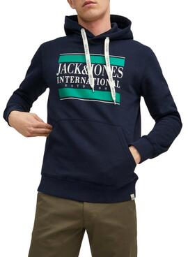 Sudadera Jack And Jones Capucha para Hombre Marina