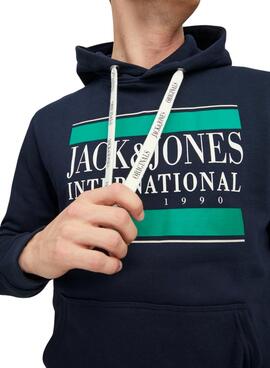 Sudadera Jack And Jones Capucha para Hombre Marina