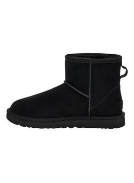 Bota UGG Classic Mini Side Logo para Mujer Negro