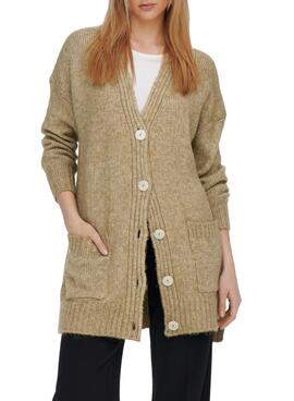 Chaqueta Only Airy Life Botones para Mujer Camel
